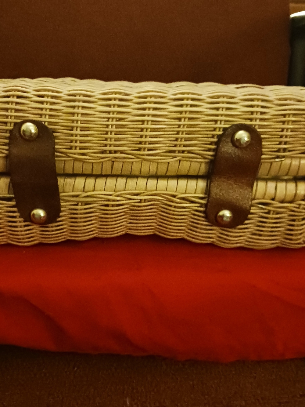 Woven Rattan Handbag - Natural Tan - Picture 3 of 7